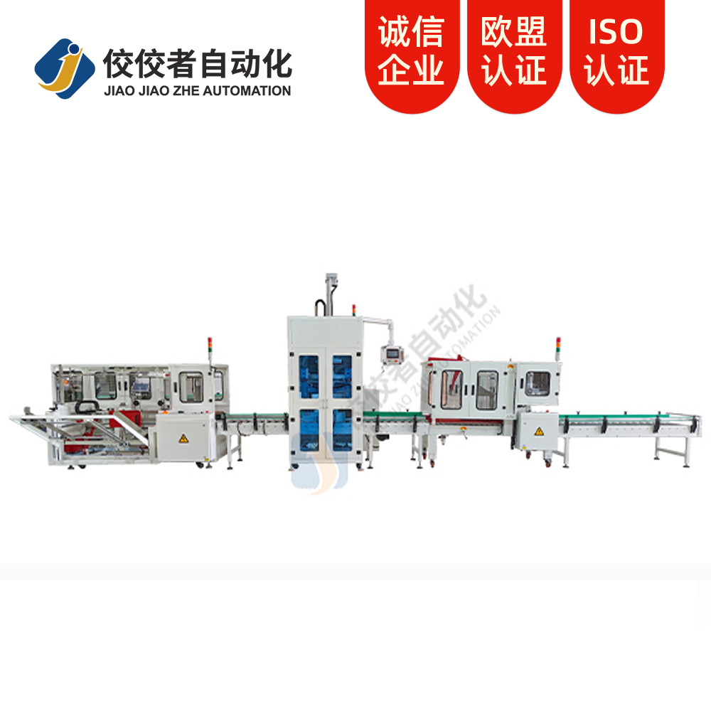 立式開箱+側(cè)式裝箱、封箱、捆扎